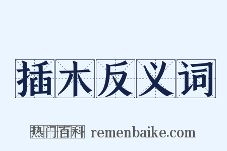 插木反义词是什么意思的图片
